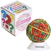 LL596s - Multicolour Rubberband Ball with White Stand