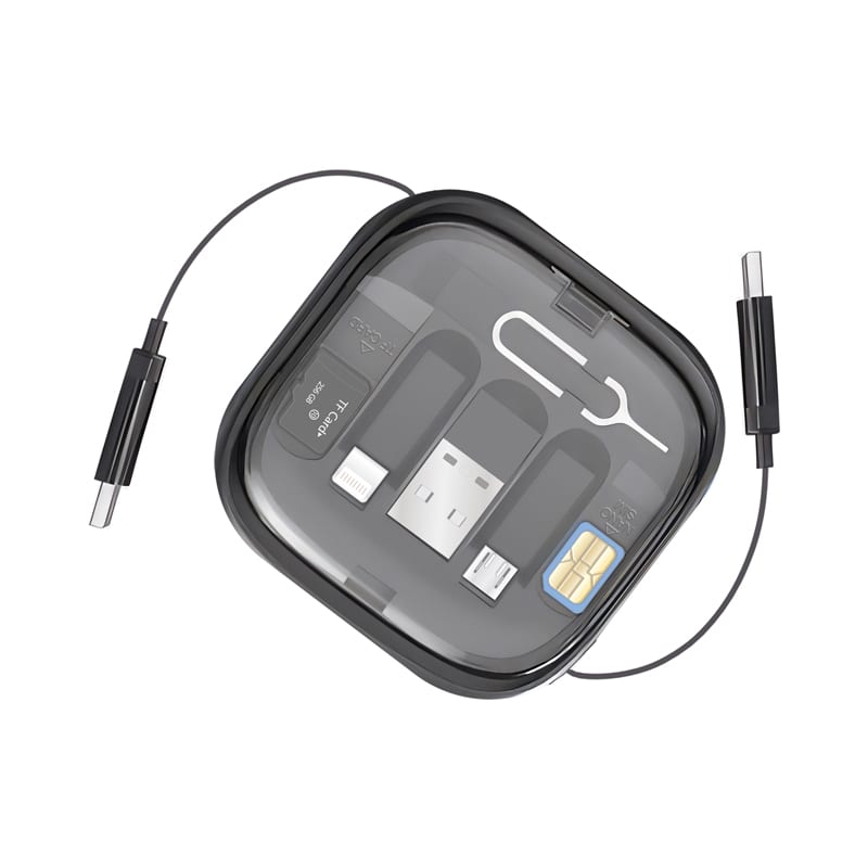 Catania Retractable 60W Fast Charging and Data Cable Set - Image 3