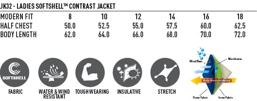 Ladies’ Contrast Softshell Jacket - Image 3